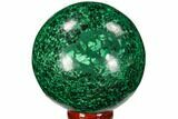 Gorgeous Polished Malachite Sphere - Congo #106265-1